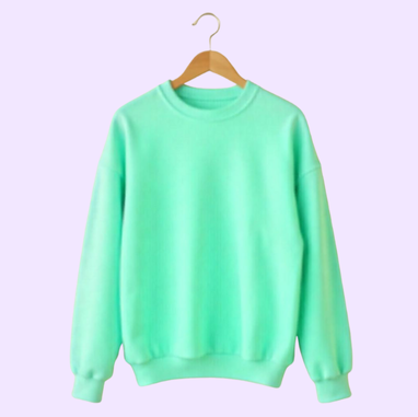 Unisex Solid Mint Sweatshirt