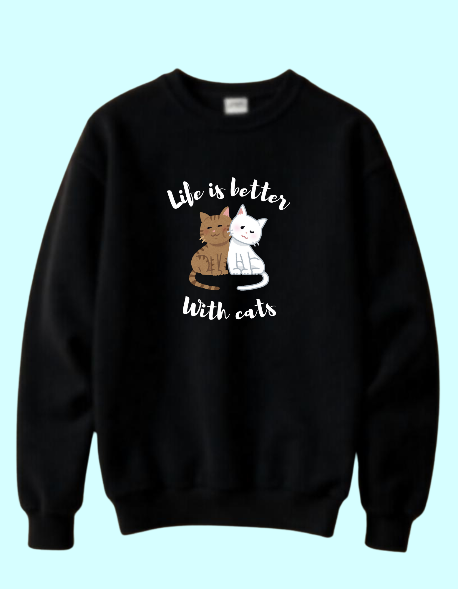 I feel better with cats sweatshirt for women