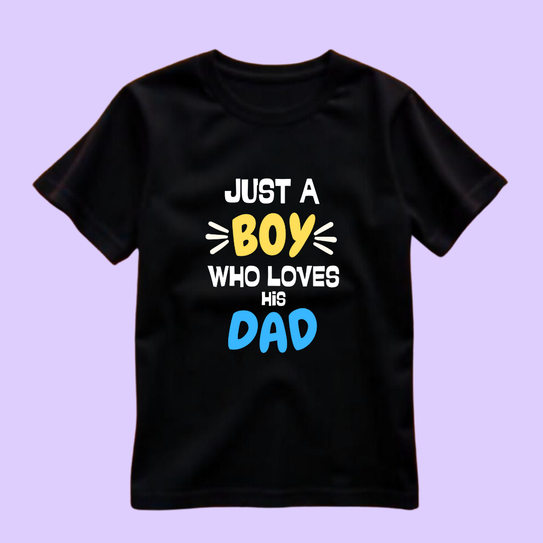 Boy loves DAD kids tshirt