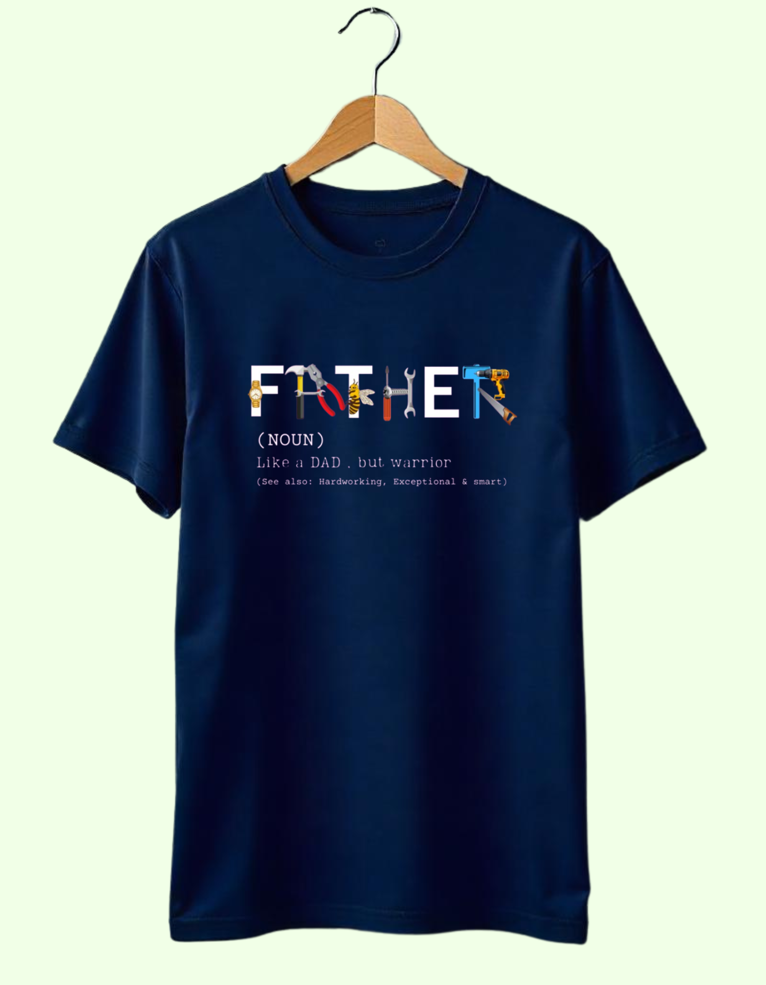 Half sleeves father tshirt