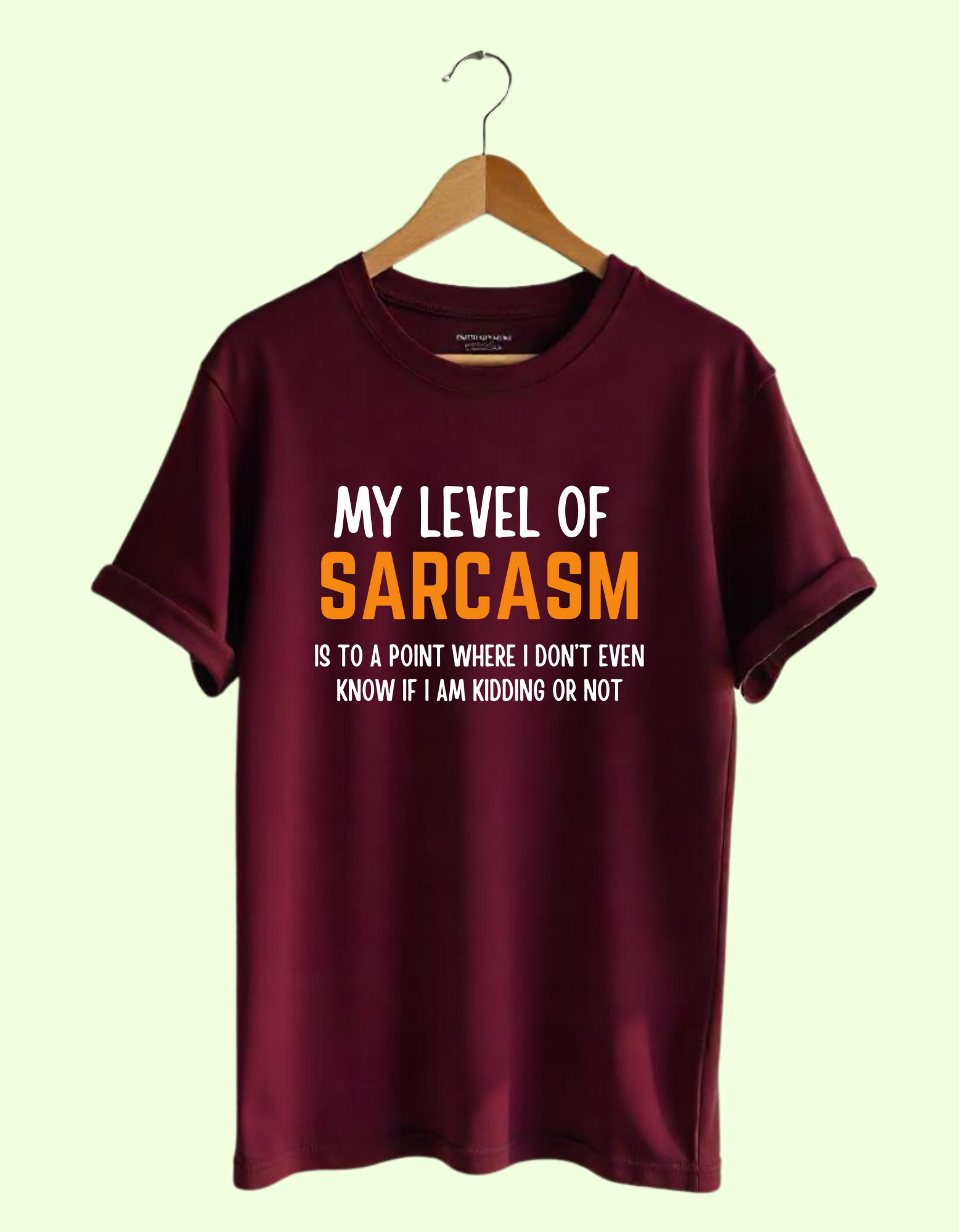 my level of sarcasm tshirt for mens