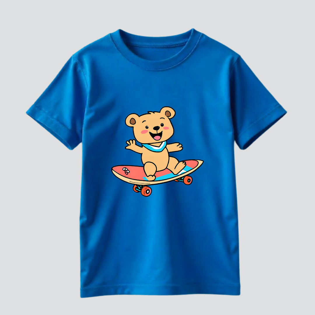 kids teddy surfing tshirt