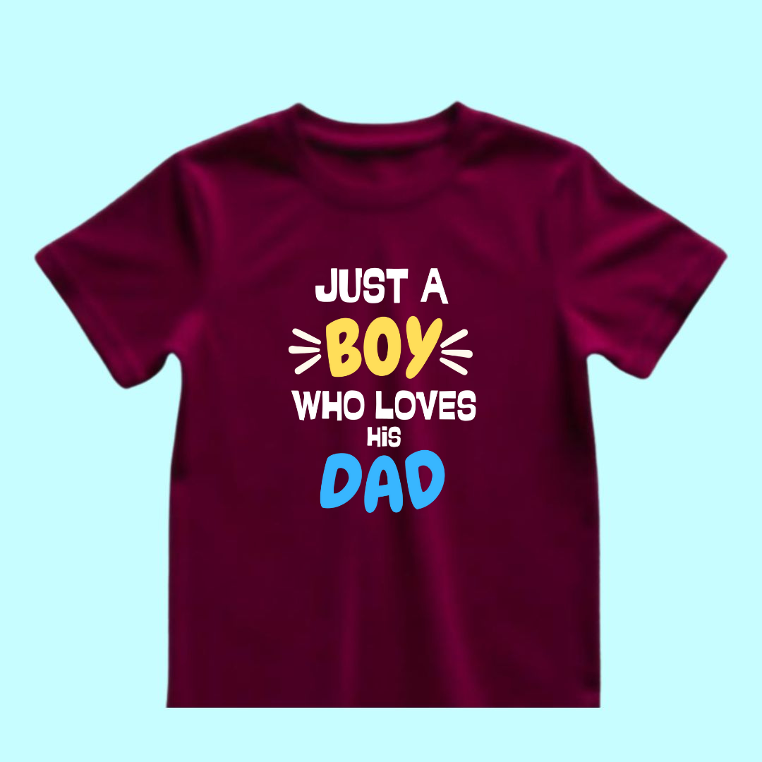 Boy loves DAD kids tshirt