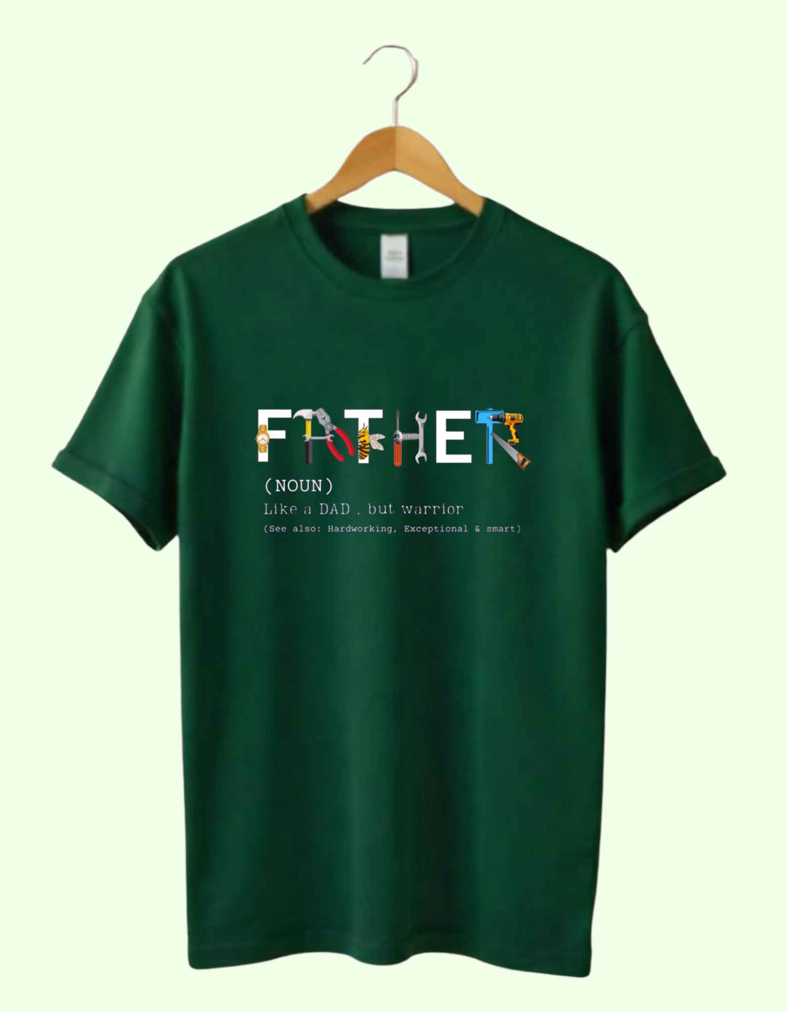 Half sleeves father tshirt