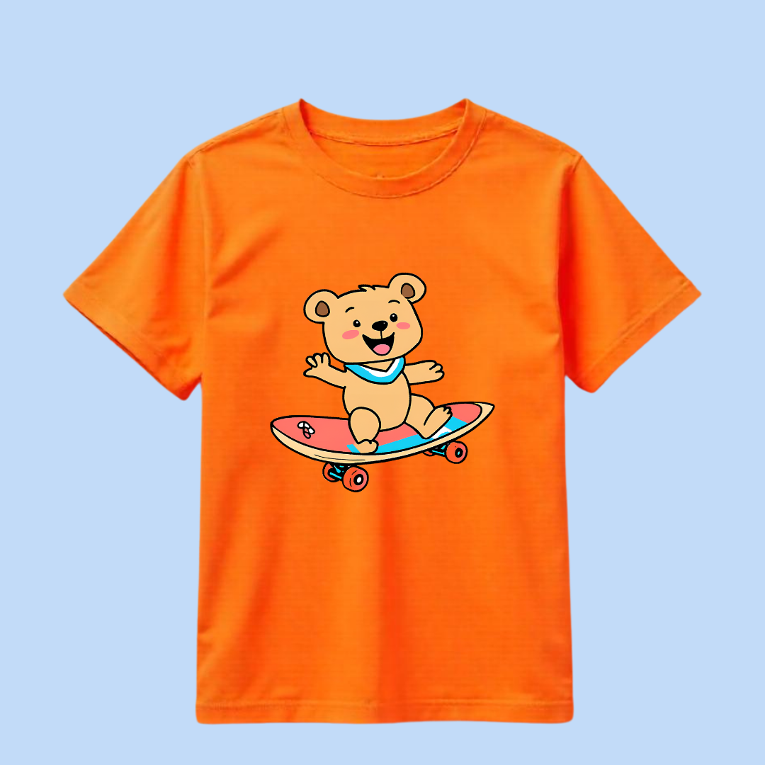 kids teddy surfing tshirt