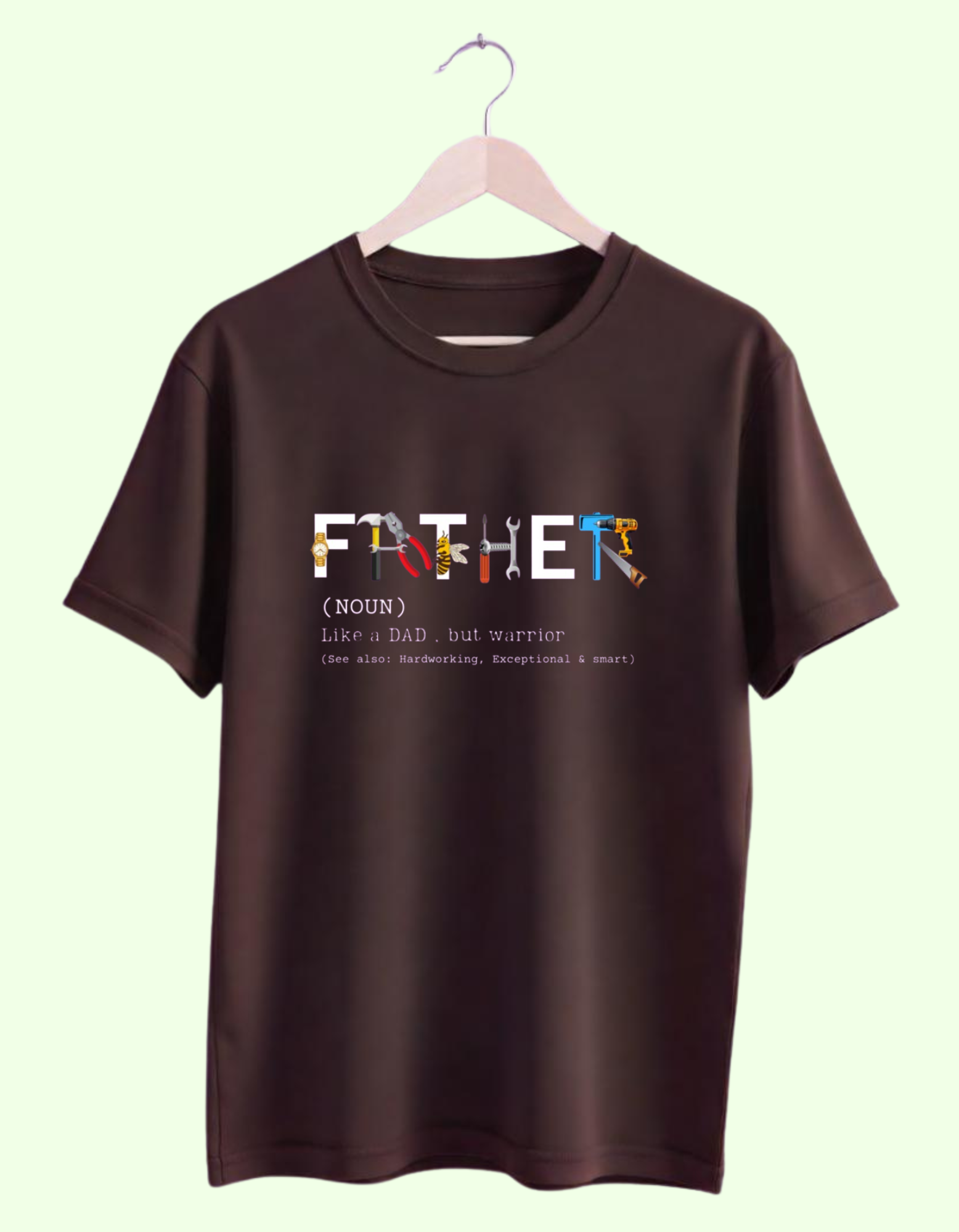 Half sleeves father tshirt