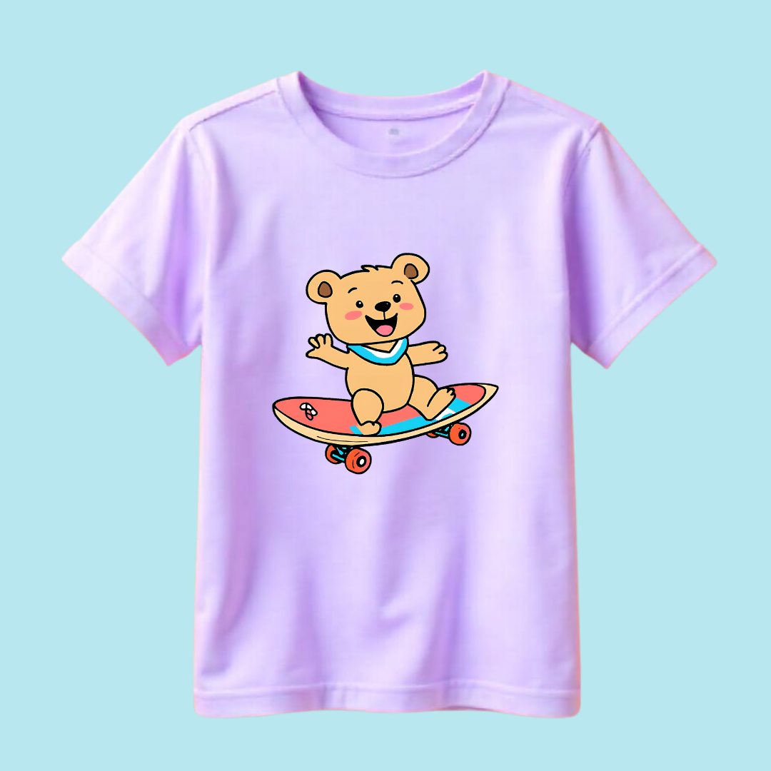 kids teddy surfing tshirt