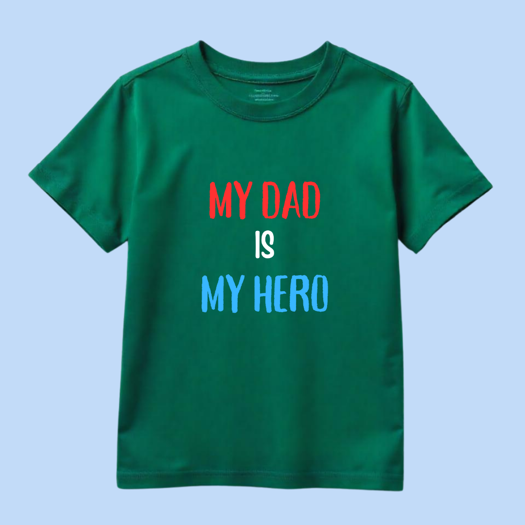 My DAD is my hero Unisex Kids Tshirt