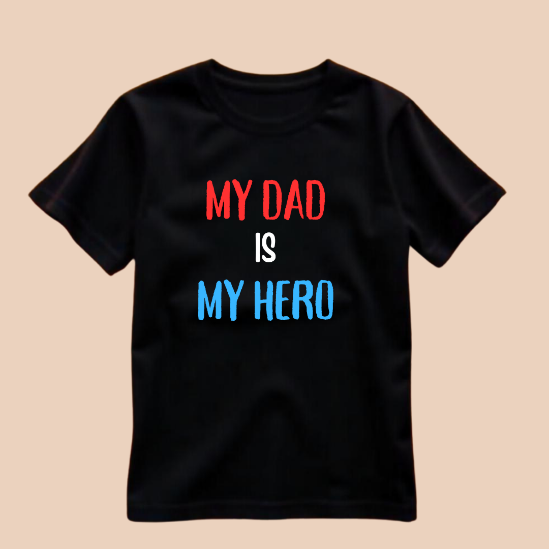 My DAD is my hero Unisex Kids Tshirt
