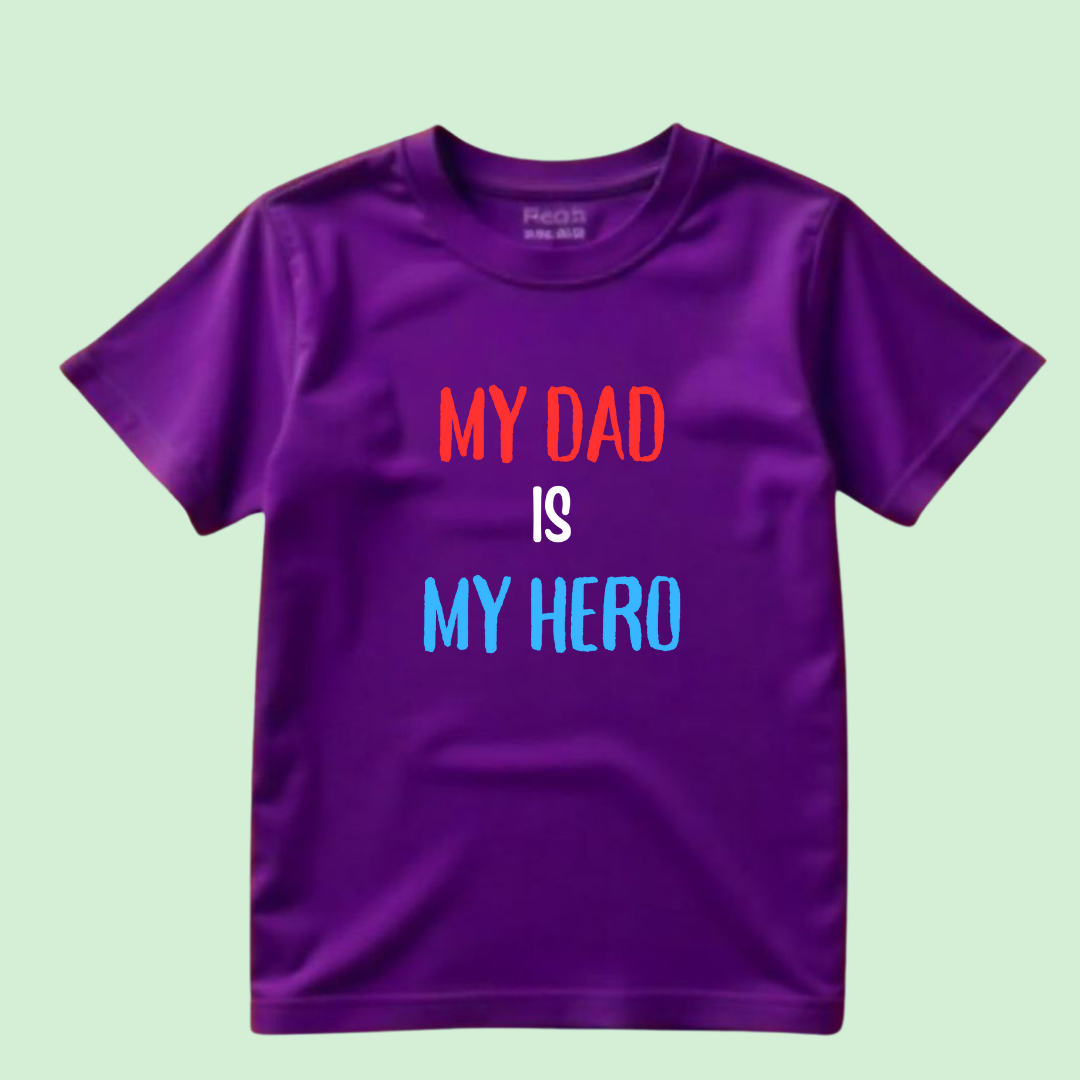 My DAD is my hero Unisex Kids Tshirt