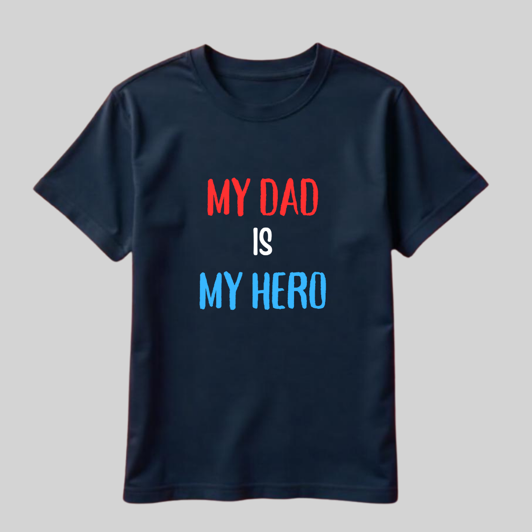 My DAD is my hero Unisex Kids Tshirt